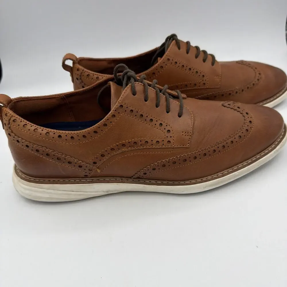 Cole Haan Men's Grand Evolution Shortwing British Brown Tan Ivory size 9.5